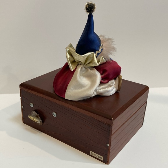 Vintage Japan Little Puff Motorized Musical Jewelry Box with Clown WORKS! - Picture 5 of 14